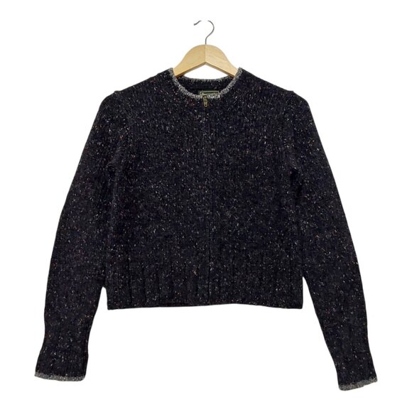 Abercrombie & Fitch Wool-Blend Cropped Zip Cardigan Y2K - Excellent Cond - Small - Picture 1 of 10